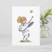 Tennis Einladung (Stehend Vorderseite)
