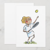 Tennis Einladung (Vorne/Hinten)