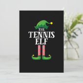 Tennis Elf Matching Familiengruppe Weihnachts-Part Save The Date (Stehend Vorderseite)