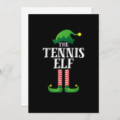 Tennis Elf Matching Familiengruppe Weihnachts-Part Save The Date (Vorne/Hinten)