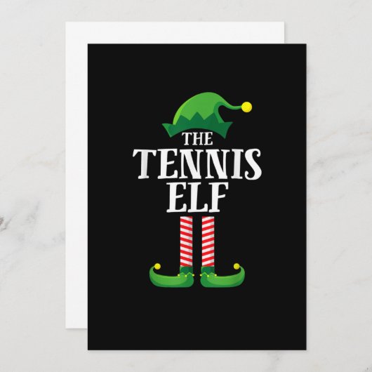 Tennis Elf Matching Familiengruppe Weihnachts-Part Save The Date (Vorne/Hinten)