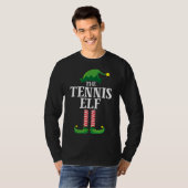 Tennis Elf Matching Familiengruppe Weihnachts-Part T-Shirt (Vorne ganz)