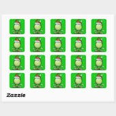 Tennis Elf Quadratischer Aufkleber (Blatt)