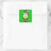 Tennis Elf Quadratischer Aufkleber (Tasche)