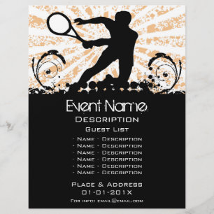 Tennis Event-Werbeaktion Flyer