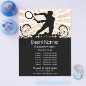 Tennis Event-Werbeaktion Flyer (Einzeln)