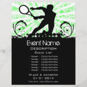 Tennis Event-Werbeaktion Flyer (Vorne)