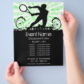Tennis Event-Werbeaktion Flyer (Hand)