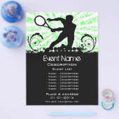 Tennis Event-Werbeaktion Flyer (Einzeln)