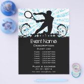 Tennis Event-Werbeaktion Flyer (Einzeln)
