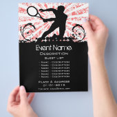 Tennis Event-Werbeaktion Flyer (Hand)