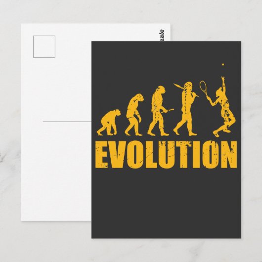 Tennis Evolution - Sport Hobby Postkarte (Vorne/Hinten)