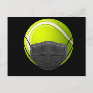 Tennis Face Maske Funny Tennis Quarantäne Geschenk Ankündigungspostkarte
