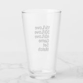 TENNIS Fan Glas (Rückseite)
