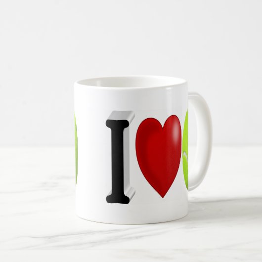 Tennis Fan halber Text Kaffeetasse (VorderseiteRechts)