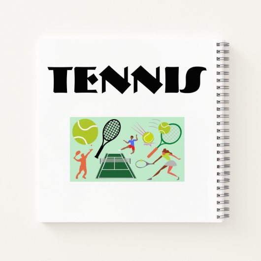 Tennis Fan Notebook Notizblock (Rückseite)
