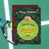 Tennis Fan Personalisierte Weihnachtskarte Dankeskarte