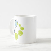 Tennis FAN-SCHEIBE-AUFSCHLAG Kaffeetasse (Vorderseite Links)