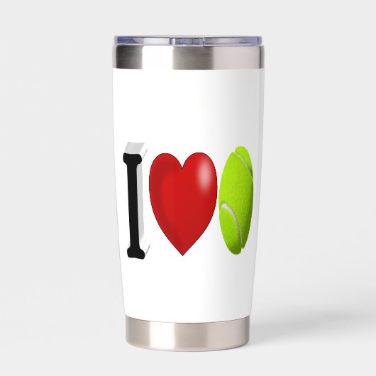 Tennis Fan Thermobecher (Rückseite)