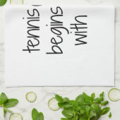 Tennis fängt mit Liebe-Tuch an Küchentuch (Gefaltet)