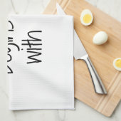 Tennis fängt mit Liebe-Tuch an Küchentuch (Viertel Falte)