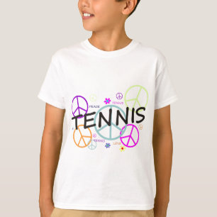 Tennis farbige Friedenszeichen T-Shirt