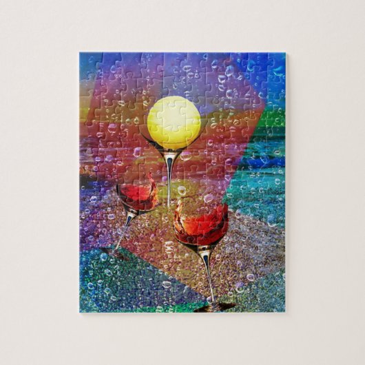 Tennis feiert in farbenreichem puzzle (Vertikal)