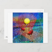 Tennis feiert in voller Farbe Postkarte (Vorne/Hinten)