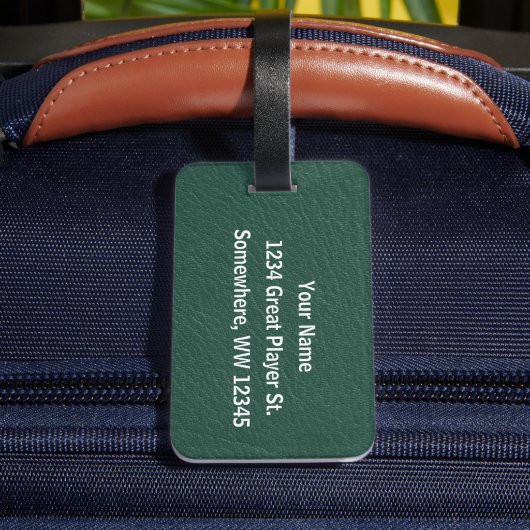 Tennis - Female Player and Ball Personalize Gepäckanhänger (Rückseite Insitu 4)