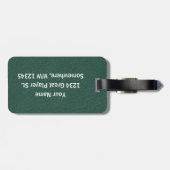 Tennis - Female Player and Ball Personalize Gepäckanhänger (Rückseite horizontal)