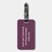 Tennis - Female Player and Ball Personalize Gepäckanhänger (Rückseite vertikal)