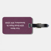 Tennis - Female Player and Ball Personalize Gepäckanhänger (Rückseite horizontal)