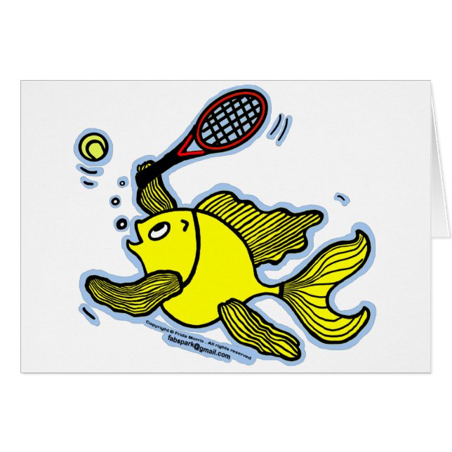 Tennis-Fische, Fische, die Tennis spielen (Vorderseite (Horizontal))