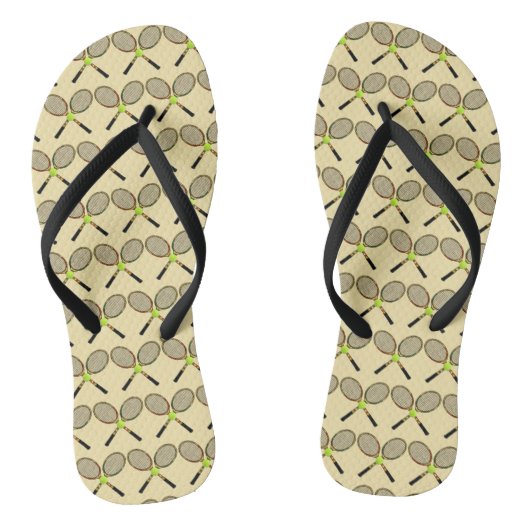 Tennis Flip Flops Badesandalen (Fußbett)