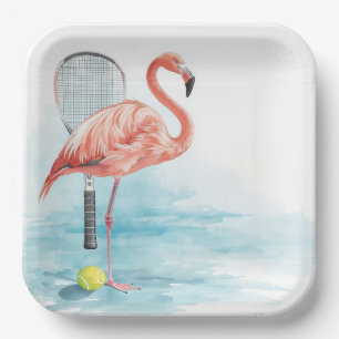 Tennis Florida Tennis Flamingo Pappteller