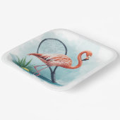 Tennis Florida Tennis Flamingo Pappteller (Gewinkelt)