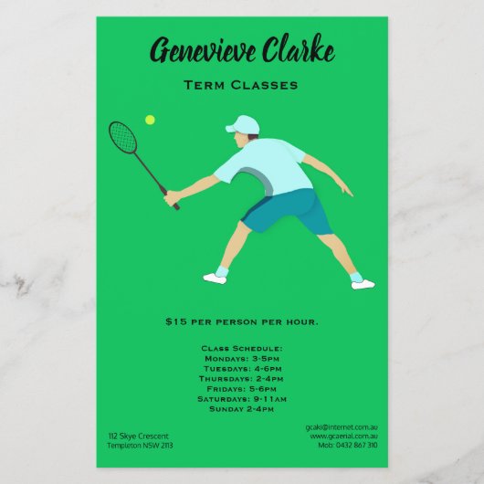 Tennis Flyer (Vorne)