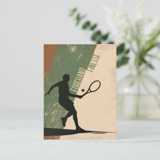 Tennis Forehand Postkarte (Stehend Vorderseite)