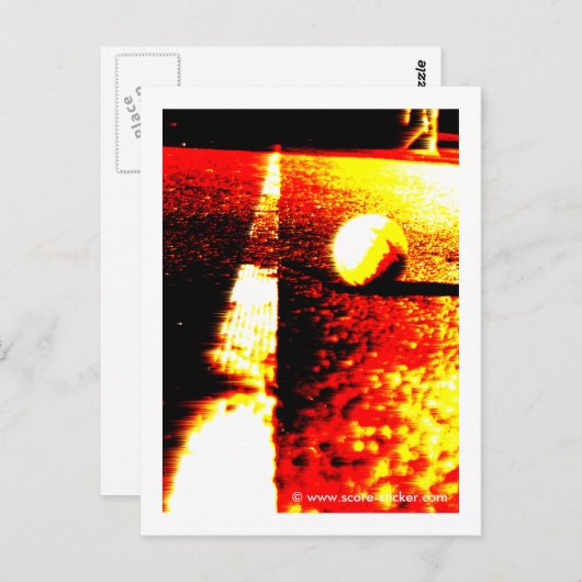 Tennis-Foto auf Postkarte (Vorne/Hinten)