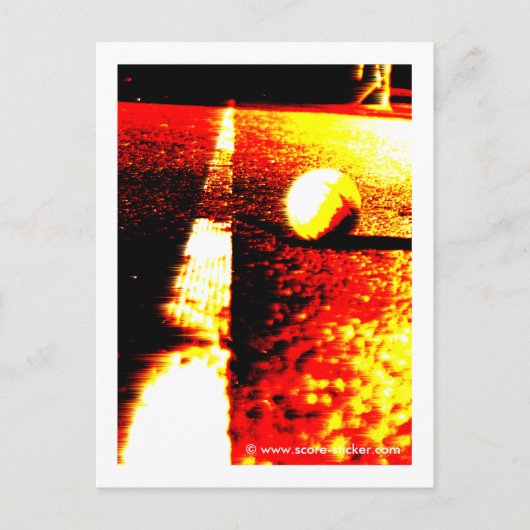 Tennis-Foto auf Postkarte (Vorderseite)