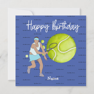 Tennis-Frau spielt Happy Birthday für Spieler