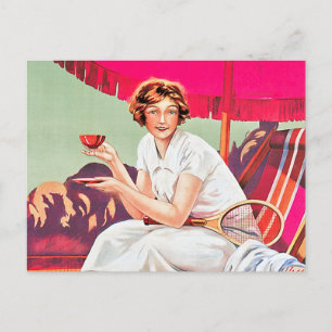 Tennis Frau von Phoscao Anzeigen Postkarte