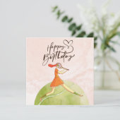 Tennis-Frauenspieler Glücklich zum Geburtstag (Stehend Vorderseite)