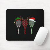 Tennis Frohe Weihnachten 3 Tennis Racket Weihnacht Mousepad (Mit Mouse)