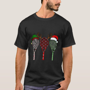 Tennis Frohe Weihnachten 3 Tennis Racket Weihnacht T-Shirt
