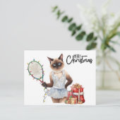 Tennis Frohe Weihnachten für Cat-Liebhaber (Stehend Vorderseite)