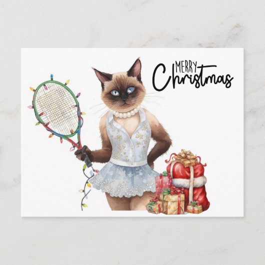 Tennis Frohe Weihnachten für Cat-Liebhaber (Vorderseite)