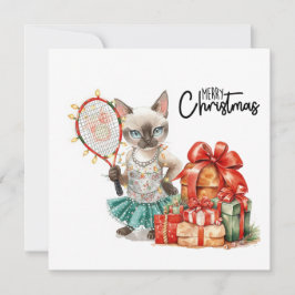 Tennis Frohe Weihnachten für Cat-Liebhaber