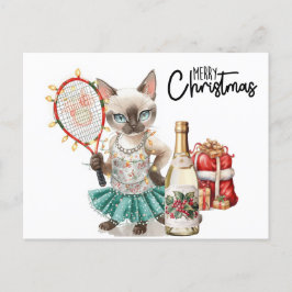 Tennis Frohe Weihnachten für Cat-Liebhaber