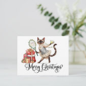 Tennis Frohe Weihnachten für Cat-Liebhaber (Stehend Vorderseite)